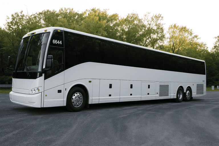 exterior of South Gate Coach Bus Service coach bus