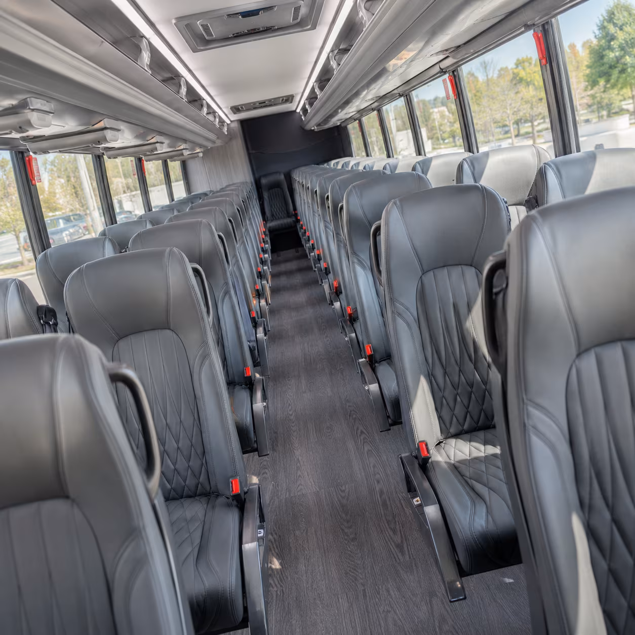 south gate 25 passenger minibus interior