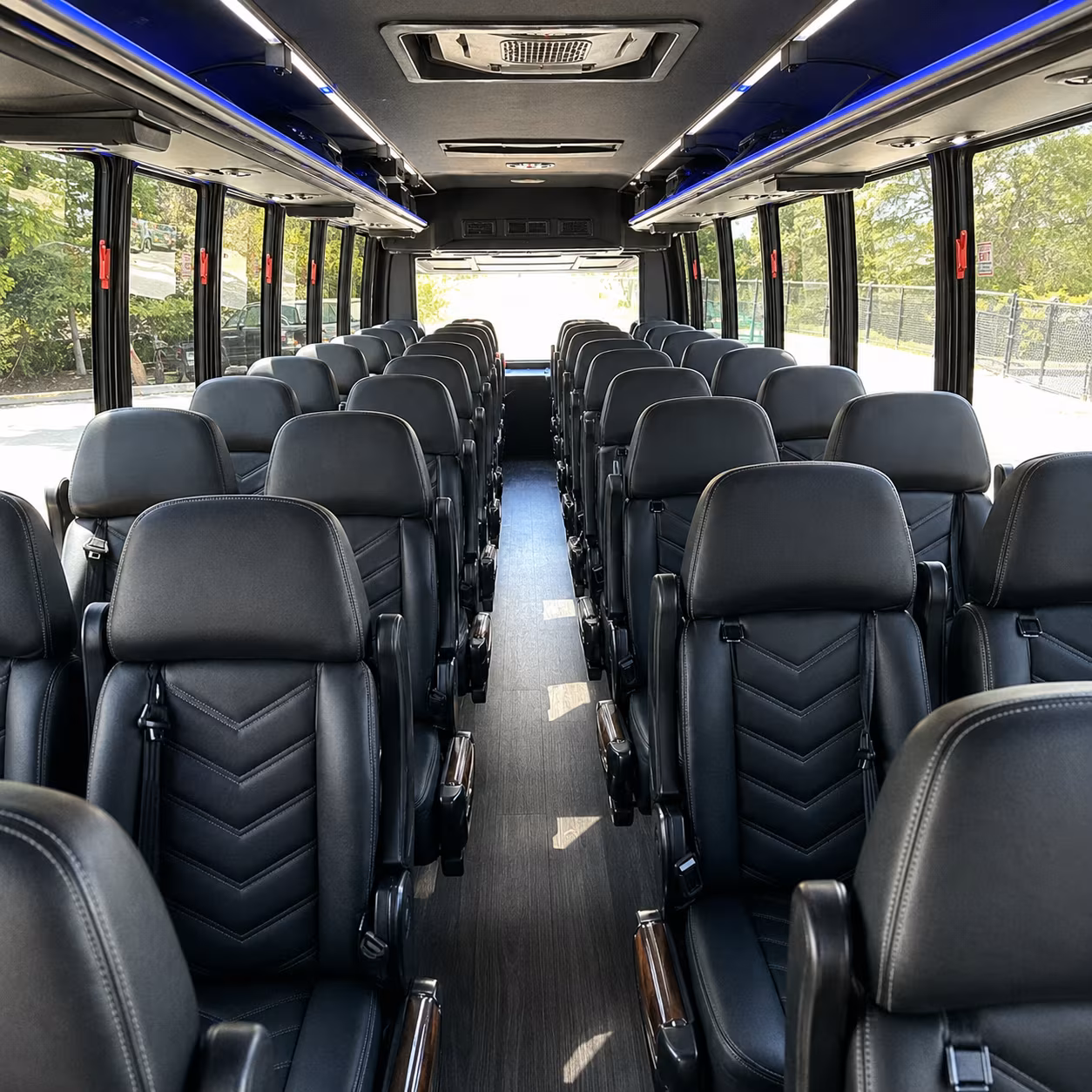 south gate 28 passenger minibus inside