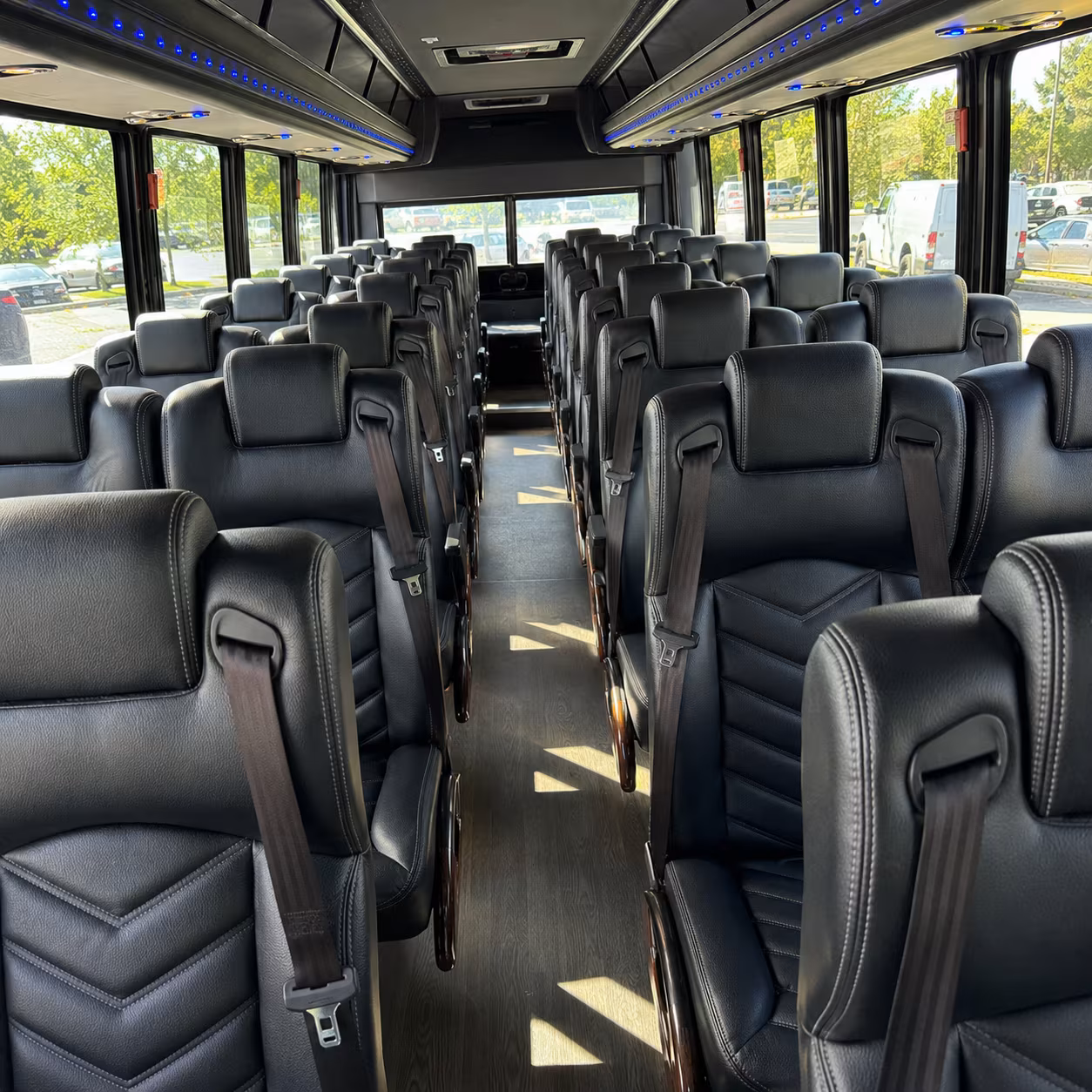 south gate 28 passenger minibus interior