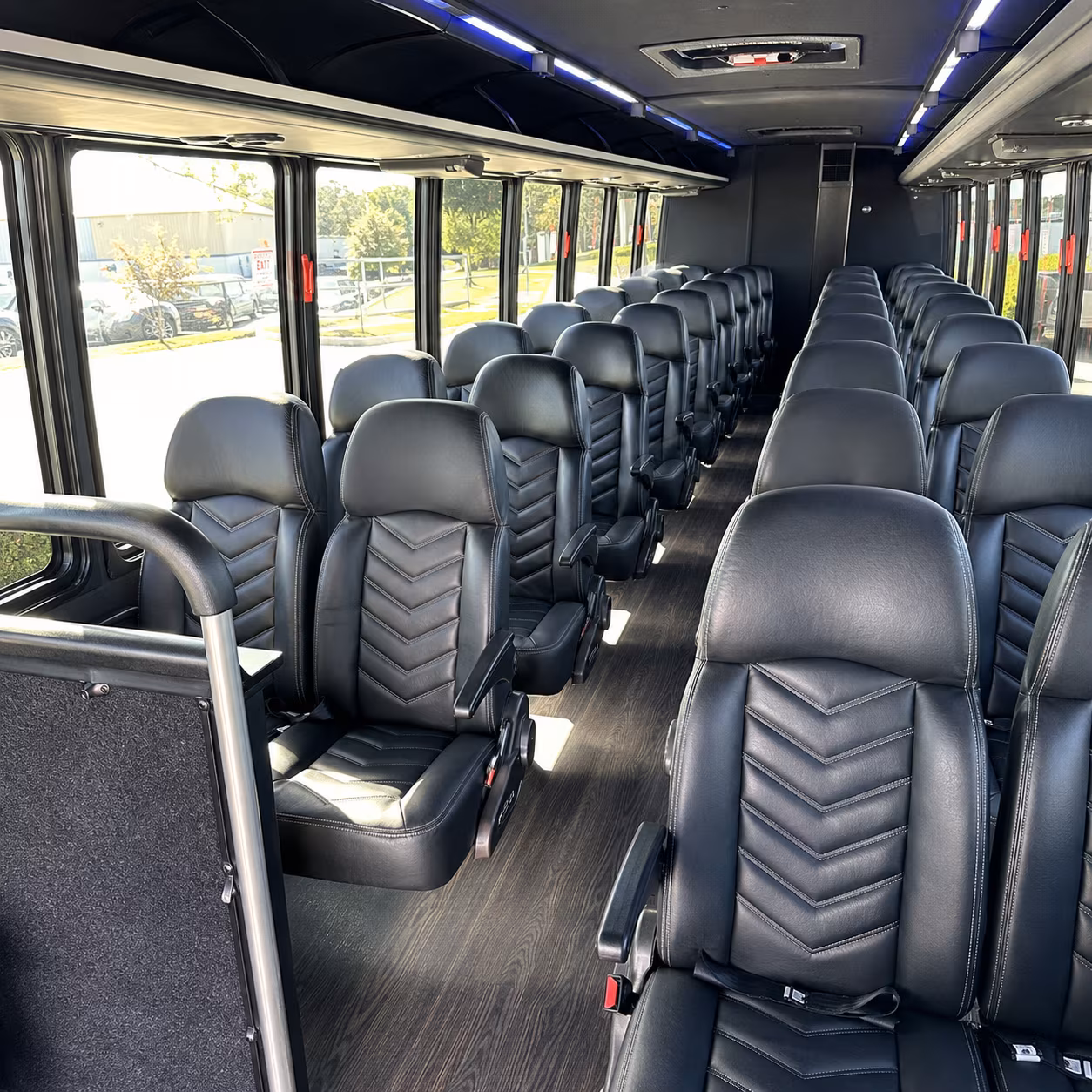 south gate 30 passenger minibus interior