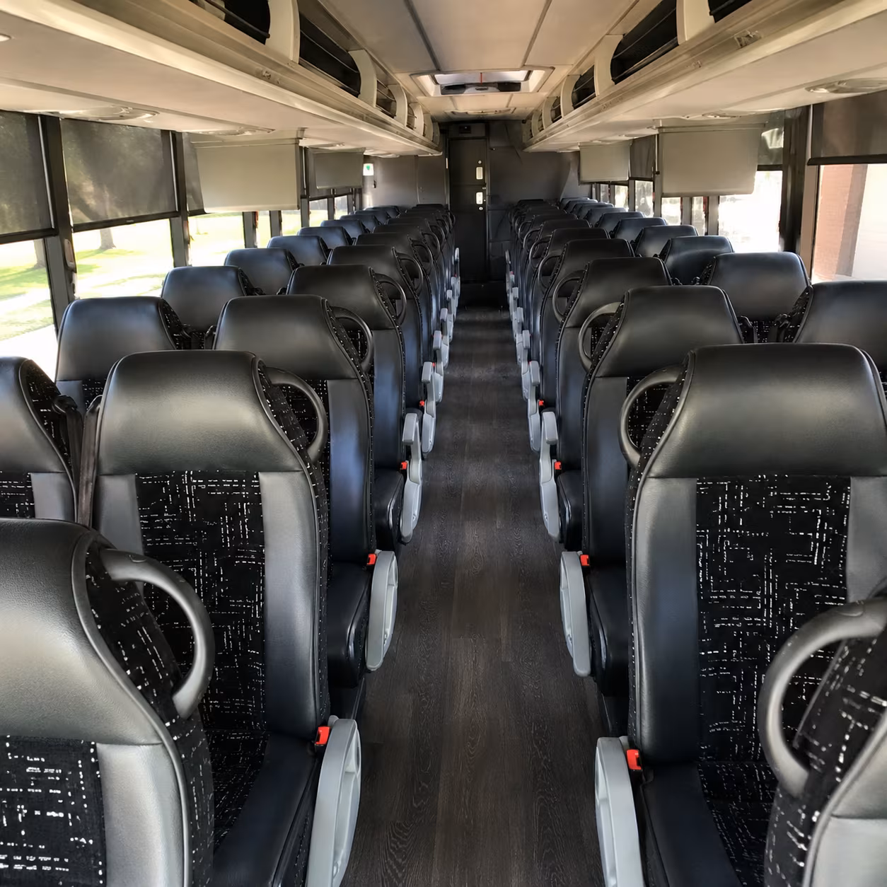 south gate 56 passenger charter bus interior